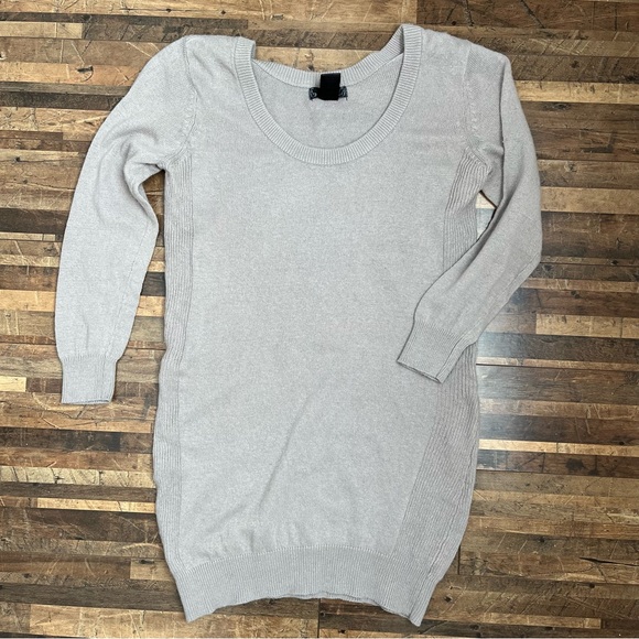 Mandee Knit Scoop Neck Sweater Gray Sz L - Picture 15 of 16